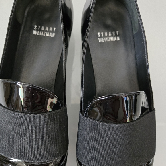 STUART WEITZMAN Black Patent Leather Slip On Loafers. Size 8.5 - Picture 5 of 9